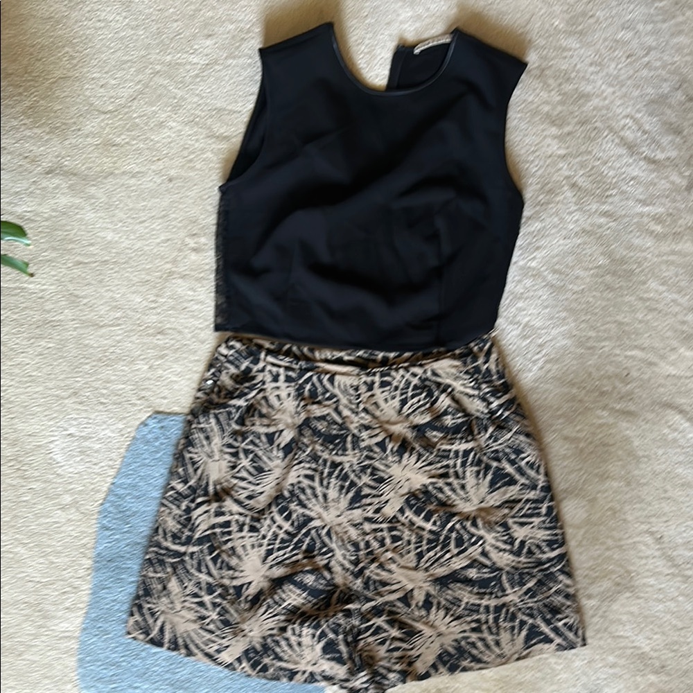 Black and Tan Silk shorts from No. 6 Store size small